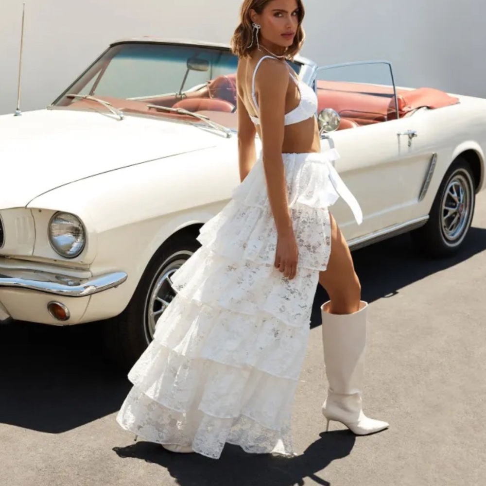 Beach Riot Stephanie Lace Cover Up Skirt